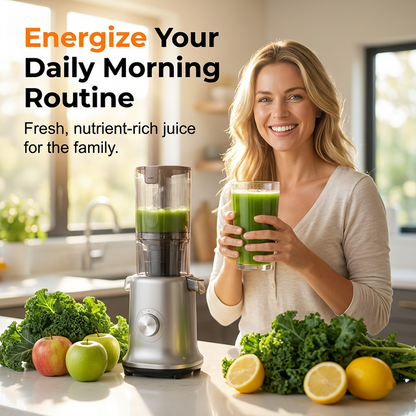 ✨🥤60% RABATT + FRI FRAKT🍎Högavkastande Kallpressjuicer – 110mm Ultrabred Matningstratt, 98% Juiceutvinning & Enkel Rengöring ⚡