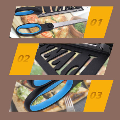 3-i-1 rostfria pizzaskärare