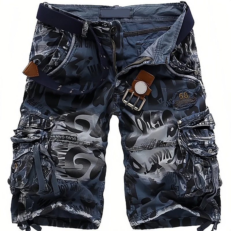 Cargoshorts för män med flera fickor