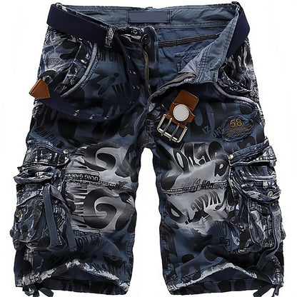 Cargoshorts för män med flera fickor
