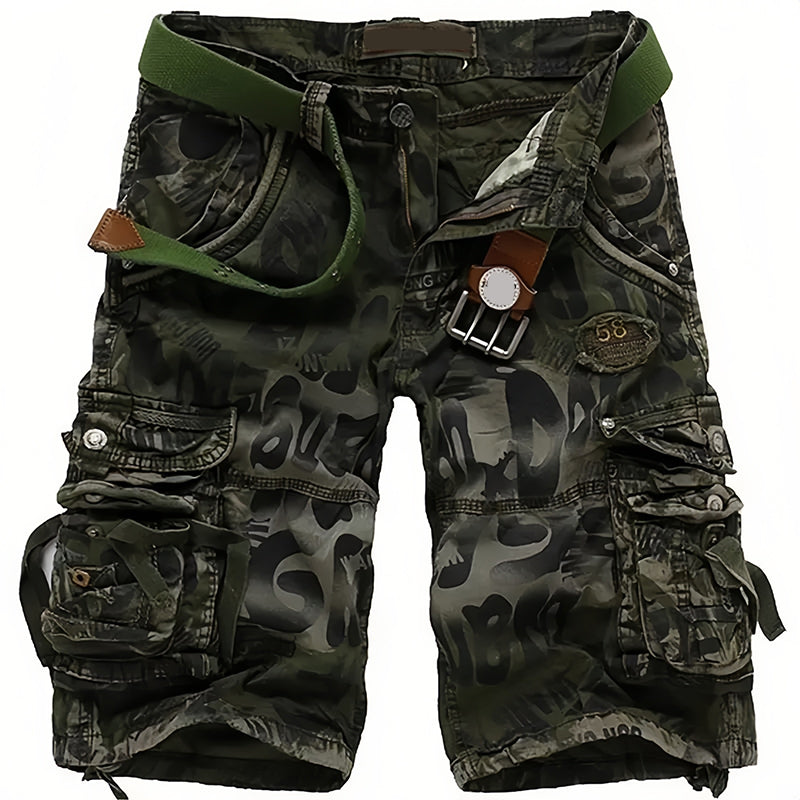 Cargoshorts för män med flera fickor