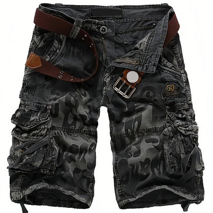 Cargoshorts för män med flera fickor