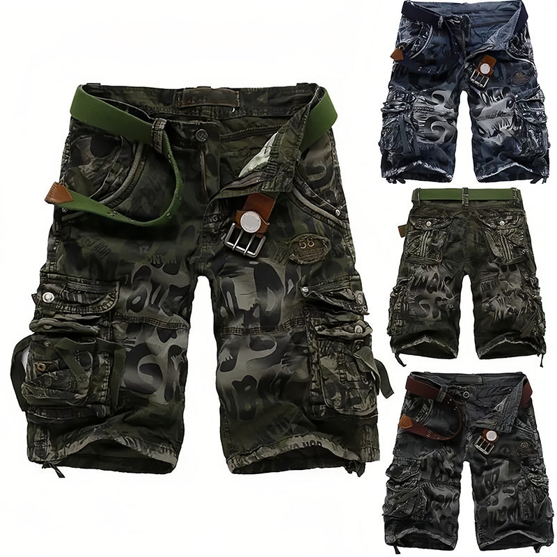 Cargoshorts för män med flera fickor