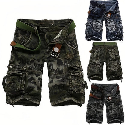 Cargoshorts för män med flera fickor