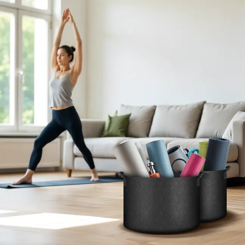 Förstärkt odlingspåse av non-woven-material med handtag