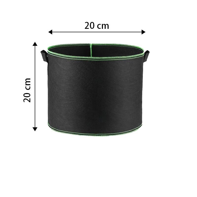 Förstärkt odlingspåse av non-woven-material med handtag