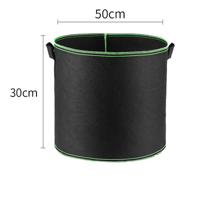 Förstärkt odlingspåse av non-woven-material med handtag