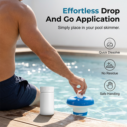 🏊‍♂️ 50% RABATT NU!💧 Kristallklara Rengöringstabletter för Pool – Omedelbar Klarhet & Enkel Användning – Sommar Pool Essential ✨