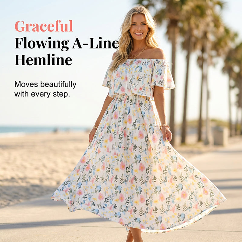 🎁New arrival 50% OFF💥Summer Bohemian Beach Slit Maxi Dress