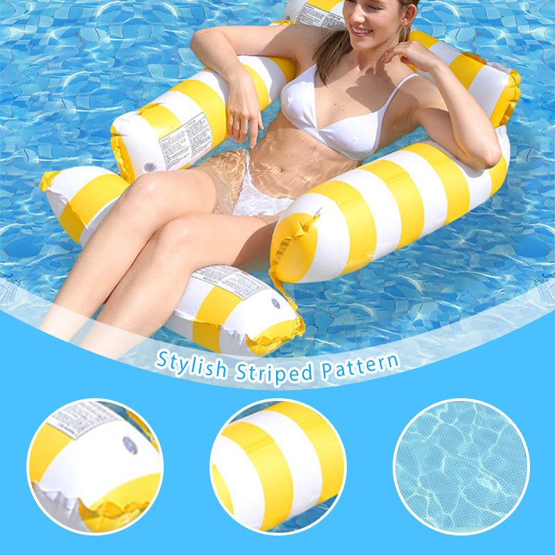 Uppblåsbar Stripe Pool Float Lounge Stol