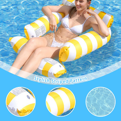 Uppblåsbar Stripe Pool Float Lounge Stol