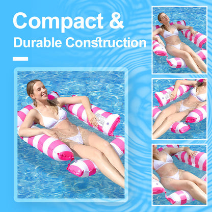 Uppblåsbar Stripe Pool Float Lounge Stol