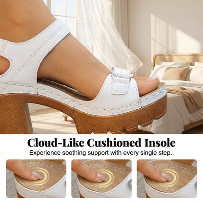👡 50% RABATT NU! ☀️ Kvinnors Sommar Platform En-rem Sandaler – Justerbar Kardborre, Dämpad Inläggssula & Halksäker Grepp 🏖️