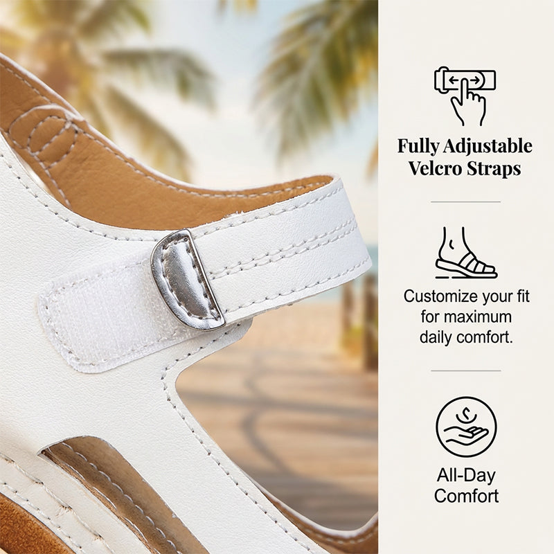 👡 50% RABATT NU! ☀️ Kvinnors Sommar Platform En-rem Sandaler – Justerbar Kardborre, Dämpad Inläggssula & Halksäker Grepp 🏖️
