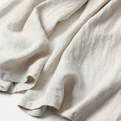 👖 60% RABATT! 🌿 Dambyxor i Bomull-Linne med Vida Ben – Lätta, Andningsbara & Perfekt För En Avslappnad Sommarlook ☀️