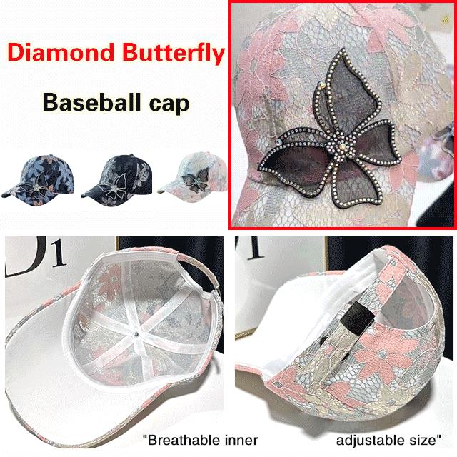🧢50% RABATT🤩Baseballkepsar i mesh med diamant- och fjärilsmotiv