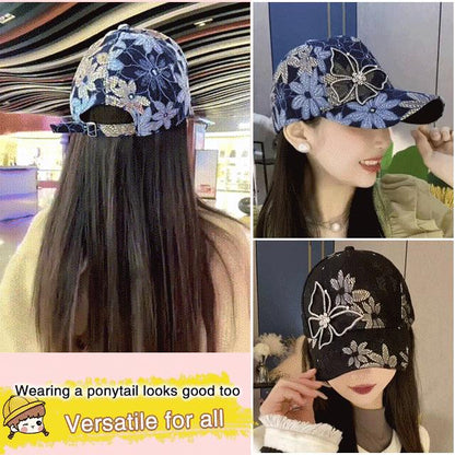 🧢50% RABATT🤩Baseballkepsar i mesh med diamant- och fjärilsmotiv