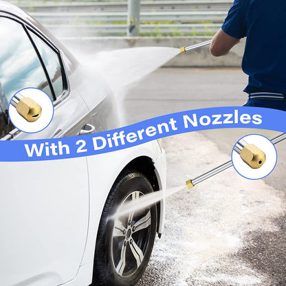 💦 50% RABATT NU! 🚿 Högtrycksvattenpistol – 3 Munstycken & Aluminiumlegering – Kraftfull Rengöringsstav för Bil & Trädgård 🚗
