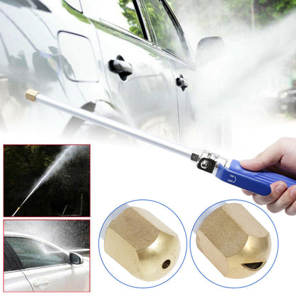 💦 50% RABATT NU! 🚿 Högtrycksvattenpistol – 3 Munstycken & Aluminiumlegering – Kraftfull Rengöringsstav för Bil & Trädgård 🚗
