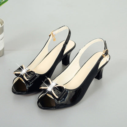 👡 50% RABATT! 🔥 Eleganta Peep-Toe Slingback-sandaler för Damer – Sexiga Klackar, Bekväm Passform & Perfekt För Fest & Vardag 💃