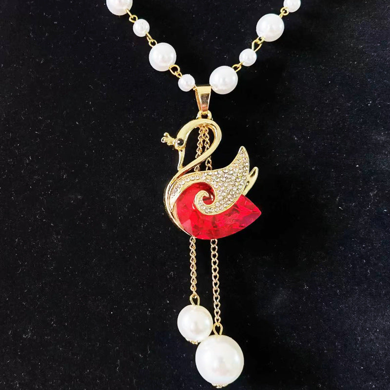 ⏳Limited-time 50% off⏰Crystal Necklace🦢💎📿