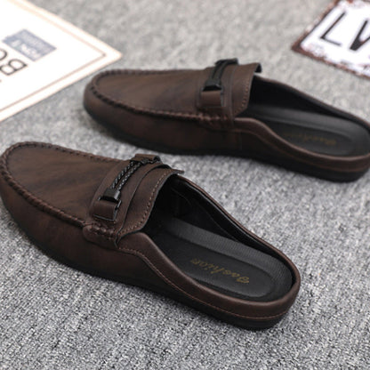 🔥 50% RABATT! 🔥 Casual rygglösa loafers för herrar👞
