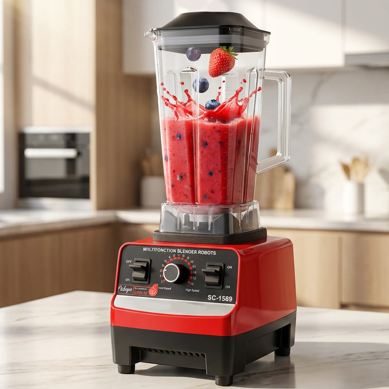 🥤 50% RABATT NU! ⚡ Höghastighets Professionell Bänkblender – 4500W Motor, 15 Hastigheter & 6-bladiga Stålblad 🍓