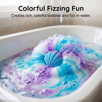 6 förpackningar Kids Shell Bath Bombs med överraskningssmycken inuti