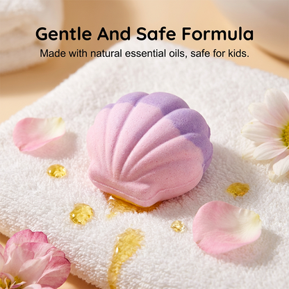 6 förpackningar Kids Shell Bath Bombs med överraskningssmycken inuti
