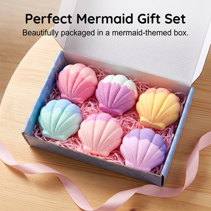 6 förpackningar Kids Shell Bath Bombs med överraskningssmycken inuti