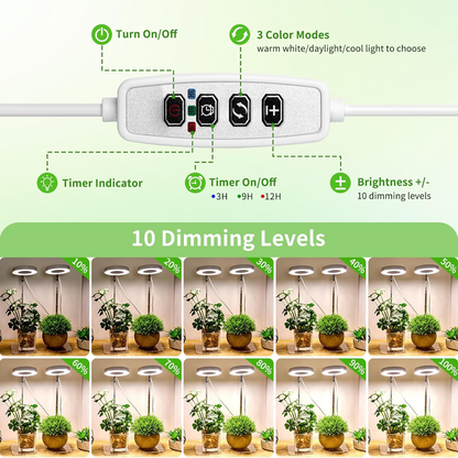💡 50% RABATT! 🌱 LED Ängel Ring Växtlampa för Inomhusväxter – Fullt Spektrum, Energisnål & Perfekt För Optimal Tillväxt Oavsett Årstid 🌿