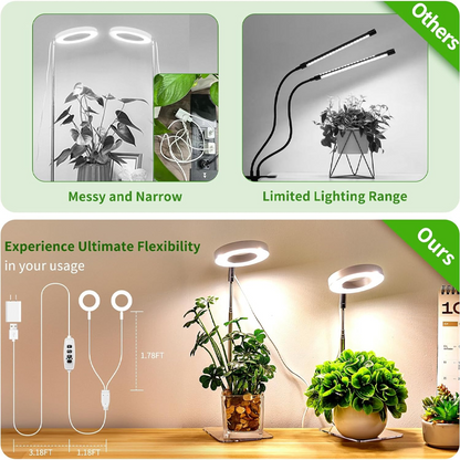 💡 50% RABATT! 🌱 LED Ängel Ring Växtlampa för Inomhusväxter – Fullt Spektrum, Energisnål & Perfekt För Optimal Tillväxt Oavsett Årstid 🌿