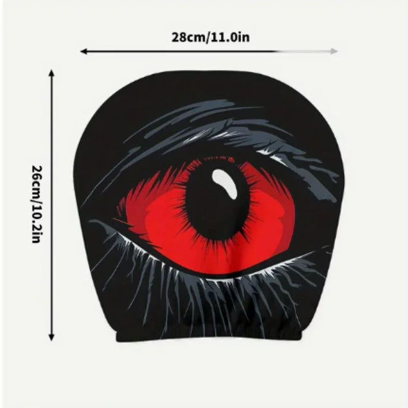 🚗 KÖP 3 FÅ 1 GRATIS! 😈 Läskigt Röda Ögon Bilnackstödsskydd – Skrämmande Design, Mjukt Tyg & Perfekt För Halloween & Bilentusiaster 👁️‍🗨️