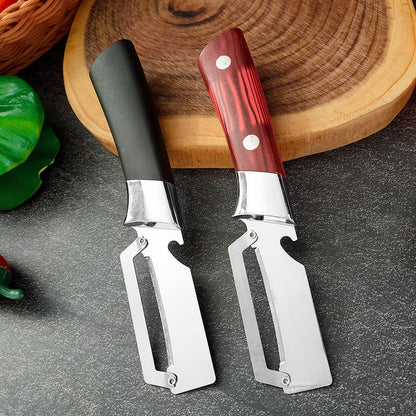 🔪 50% RABATT NU! 🥔 Förtjockad Rostfri Multi-Skalare – Rakskarp, Ergonomisk & Multifunktionell – Skalar & Julienne ✨