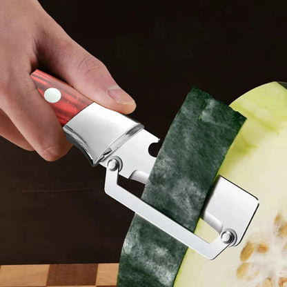 🔪 50% RABATT NU! 🥔 Förtjockad Rostfri Multi-Skalare – Rakskarp, Ergonomisk & Multifunktionell – Skalar & Julienne ✨