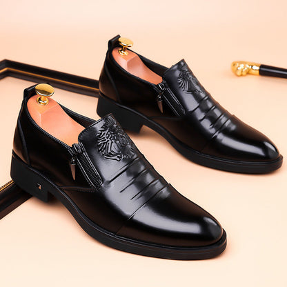 Herrars retro business slip-on ankelsskor