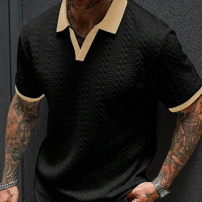 👕 50% RABATT! 🌞 Herr Fritidstopp med Strukturmönster – Kortärmad, Bekväm & Andningsbar, Perfekt För Vardag & Lätt Sommarklädsel 🏠