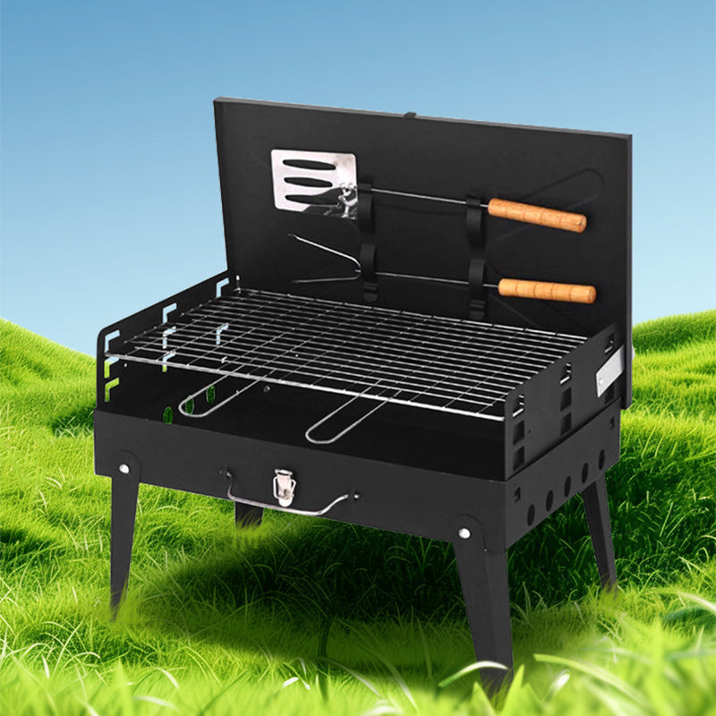 🔥 50% RABATT! 🔥Bärbar hopfällbar kolgrill för utomhusmatlagning🍖