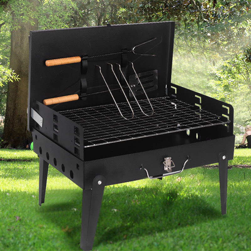 🔥 50% RABATT! 🔥Bärbar hopfällbar kolgrill för utomhusmatlagning🍖