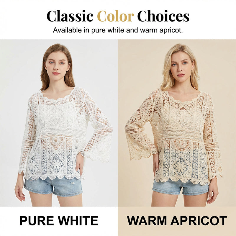 👚 50% RABATT! 🌸 Vintageinspirerad Spetsblus för Damer – Delikat Spets, Mjukt Tyg & Perfekt För En Romantisk & Elegant Look 💃