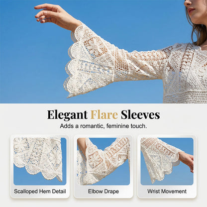 👚 50% RABATT! 🌸 Vintageinspirerad Spetsblus för Damer – Delikat Spets, Mjukt Tyg & Perfekt För En Romantisk & Elegant Look 💃