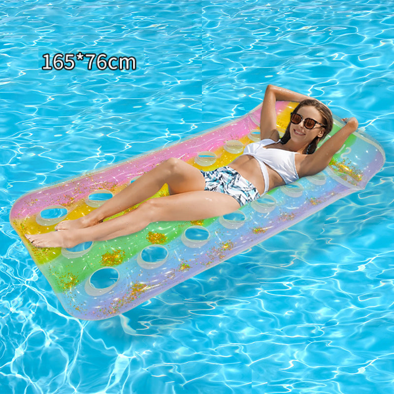 🏊 50% RABATT! 🛟 Tjockt PVC Uppblåsbar Flytmatta – Extra Slitstark, Halkfri Yta & Perfekt För Avkoppling På Vattnet I Poolen Eller Sjön 🌊