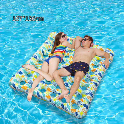 🏊 50% RABATT! 🛟 Tjockt PVC Uppblåsbar Flytmatta – Extra Slitstark, Halkfri Yta & Perfekt För Avkoppling På Vattnet I Poolen Eller Sjön 🌊