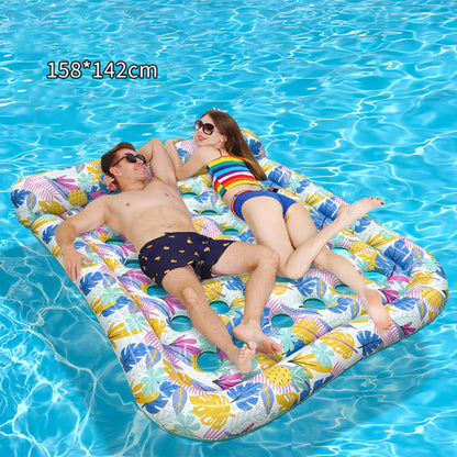 🏊 50% RABATT! 🛟 Tjockt PVC Uppblåsbar Flytmatta – Extra Slitstark, Halkfri Yta & Perfekt För Avkoppling På Vattnet I Poolen Eller Sjön 🌊