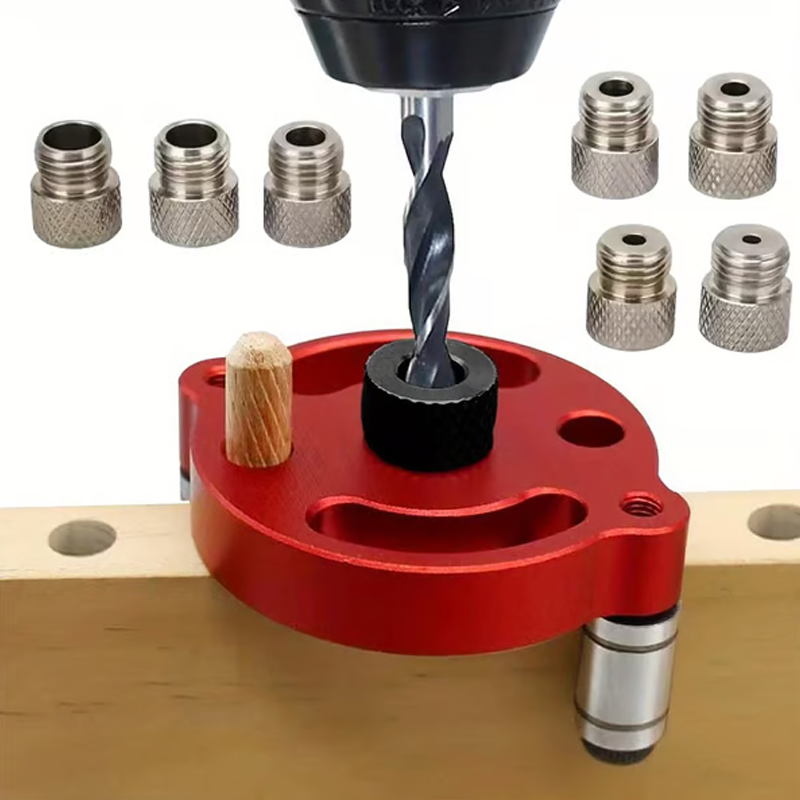 🔥50 % rabatt！🔥Självcentrerande dymlingsjigg – precisionsborrning, justerbar & hållbar i aluminium 🪚🔧
