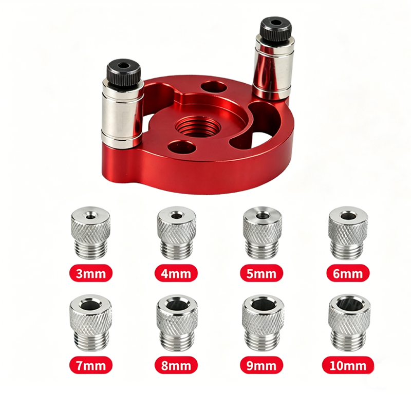 🔥50 % rabatt！🔥Självcentrerande dymlingsjigg – precisionsborrning, justerbar & hållbar i aluminium 🪚🔧