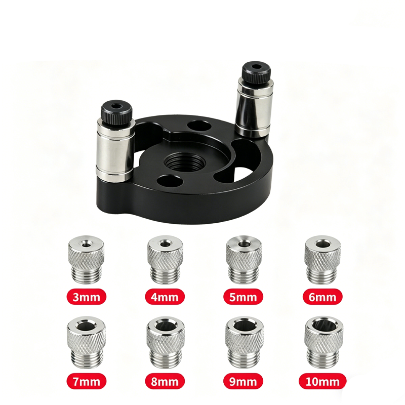 🔥50 % rabatt！🔥Självcentrerande dymlingsjigg – precisionsborrning, justerbar & hållbar i aluminium 🪚🔧