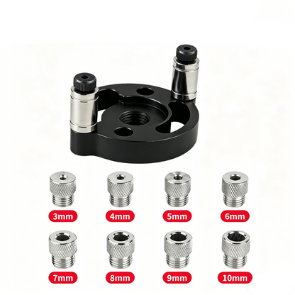 🔥50 % rabatt！🔥Självcentrerande dymlingsjigg – precisionsborrning, justerbar & hållbar i aluminium 🪚🔧