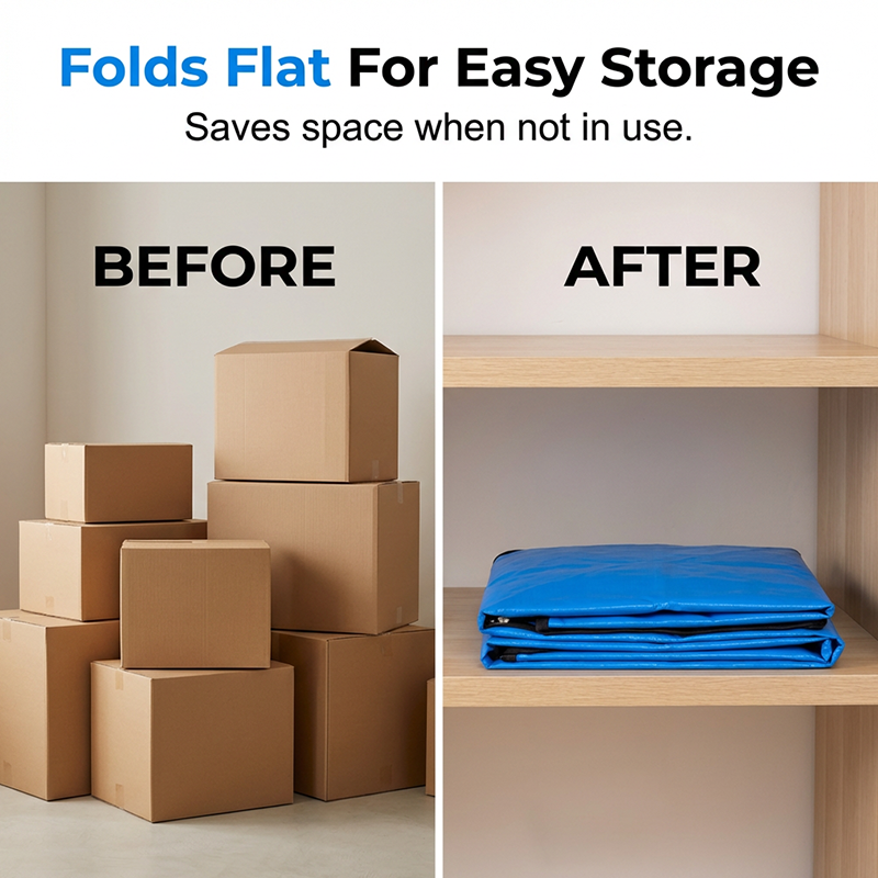 🏠 50% RABATT NU!📦 Hopfällbar Förvarings- & Flyttväska – Tålig PE & Vattenresistent – Extra Stor Kapacitet Resväska 💪