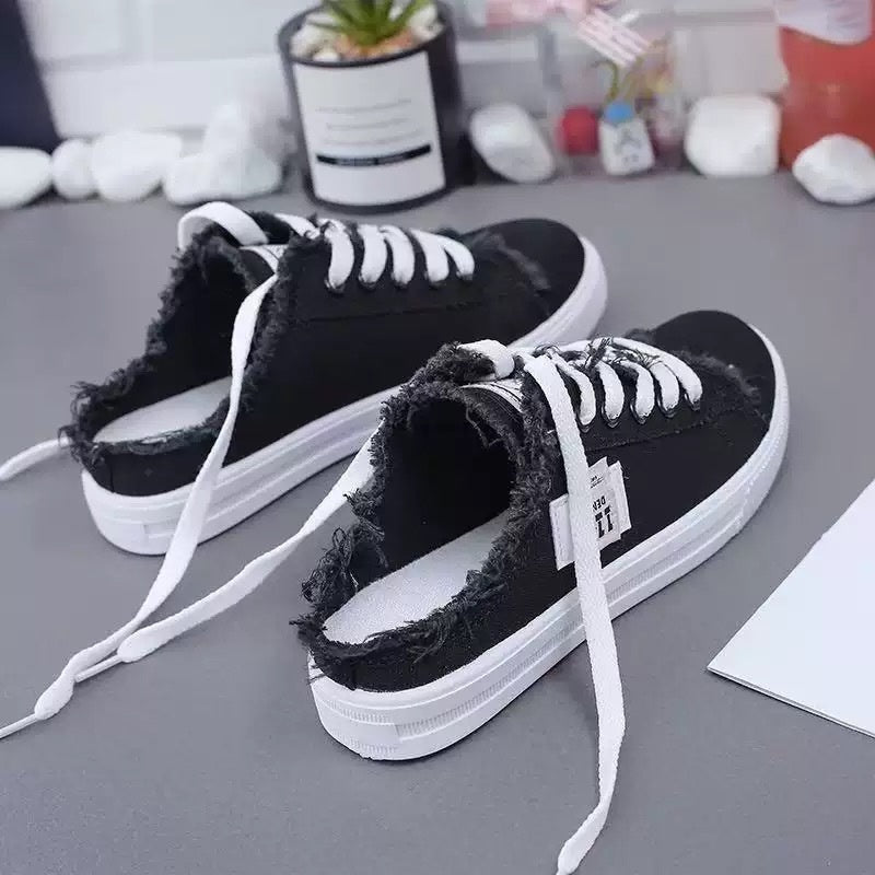 👟 50% RABATT! 👖 Damernas Denim Mule Sneakers – Slip-on Design, Bekväm Sula & Perfekt För En Avslappnad, Trendig Sommarlook ☀️